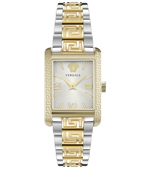 versace tonneau two-tone stainless steel ladies quartz watch|Versace Tonneau Collection Luxury Womens Watch Timepiece .